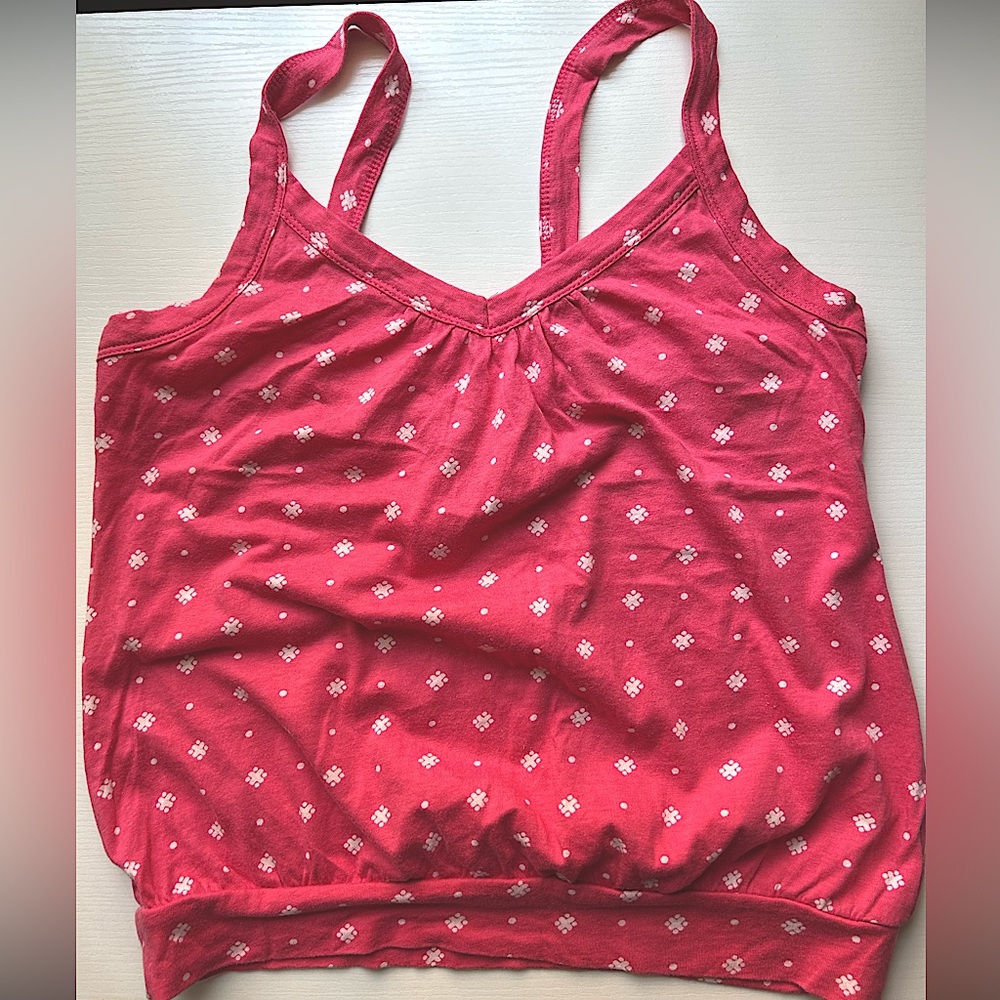 y2k one red Old Navy 60% cotton blend camisole tank floral XS